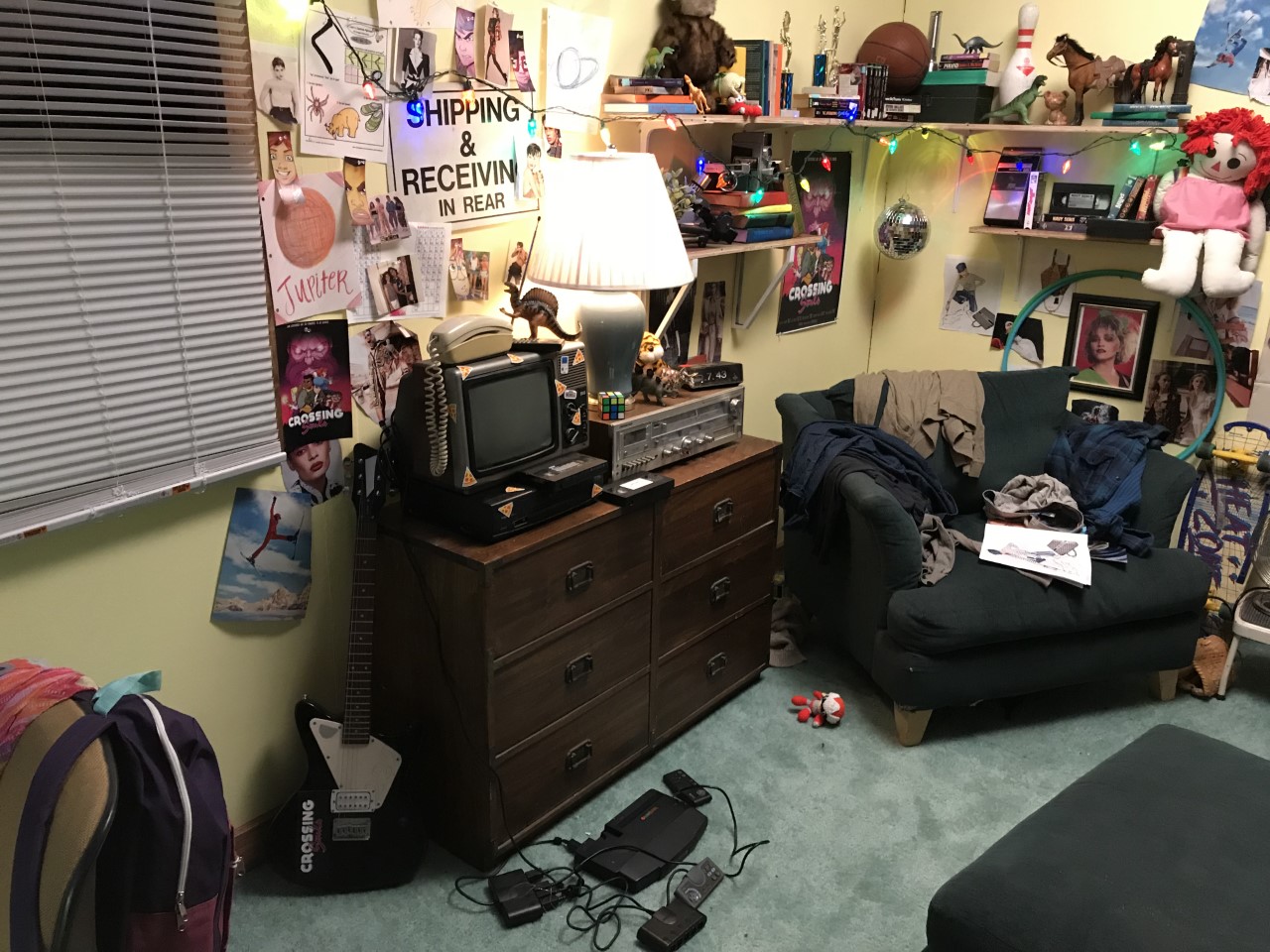  <br>80's girl's bedroom, set built on sound stage 