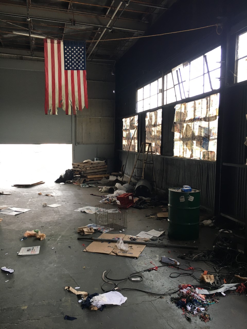  <br>Abandoned warehouse, dressed into empty stage